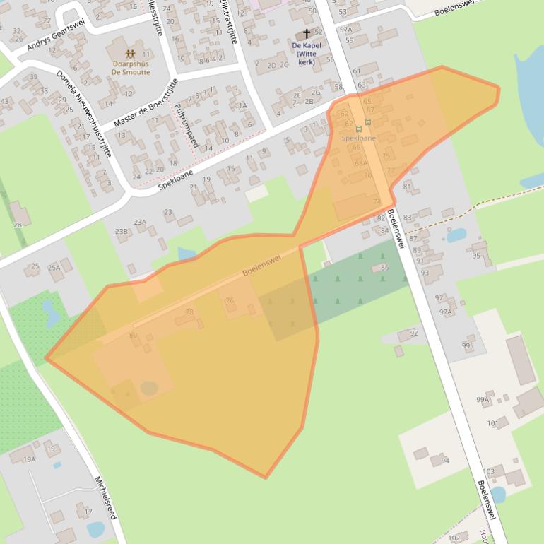 Kaart van postcodegebied 9233KE.