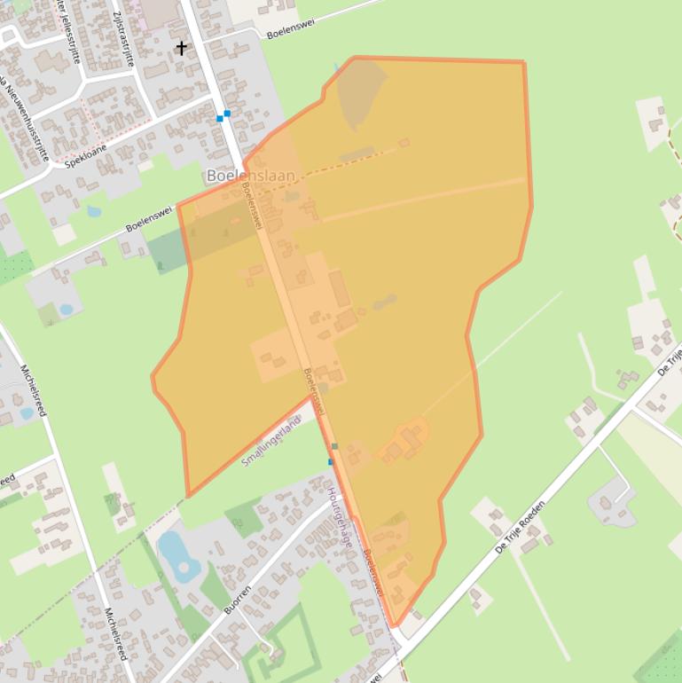 Kaart van postcodegebied 9233KG.