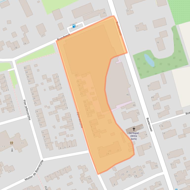 Kaart van postcodegebied 9233KJ.