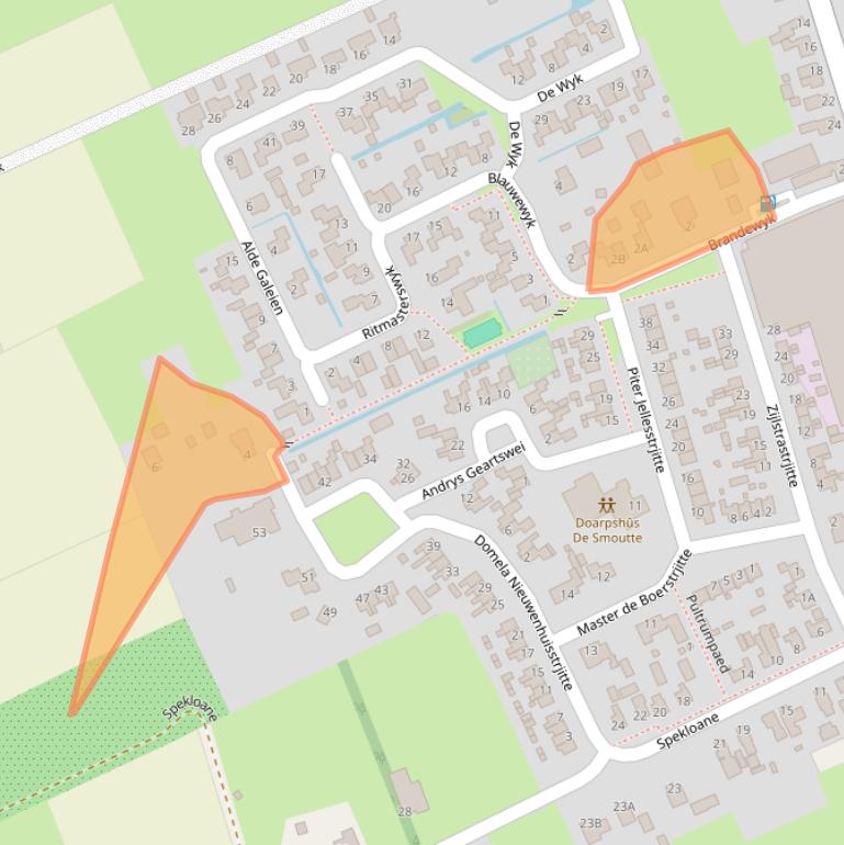 Kaart van postcodegebied 9233KK.