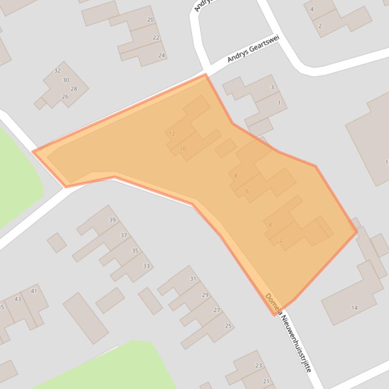 Kaart van postcodegebied 9233KT.