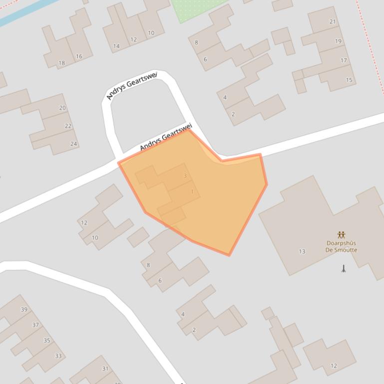 Kaart van postcodegebied 9233KV.