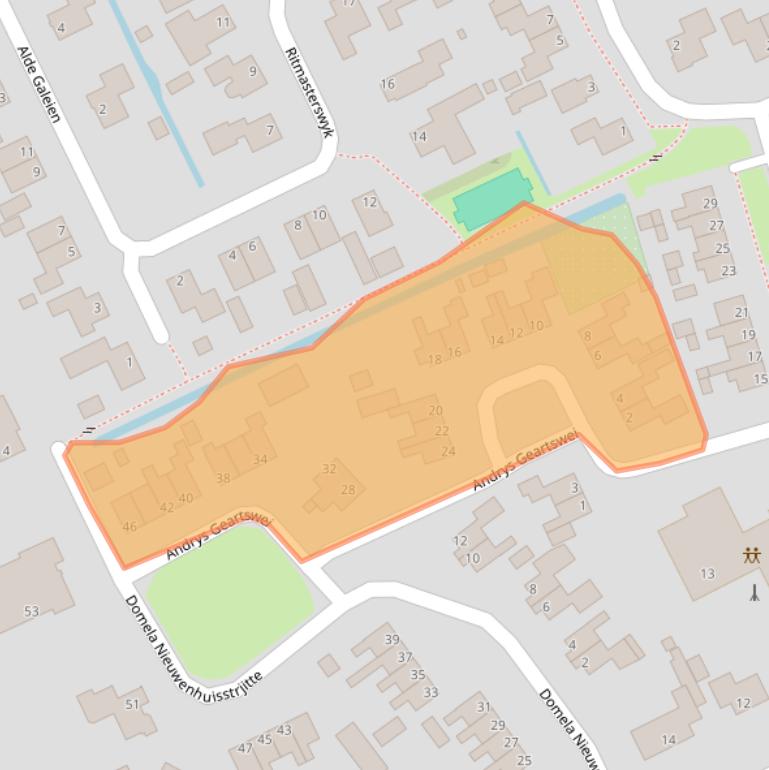Kaart van postcodegebied 9233KW.