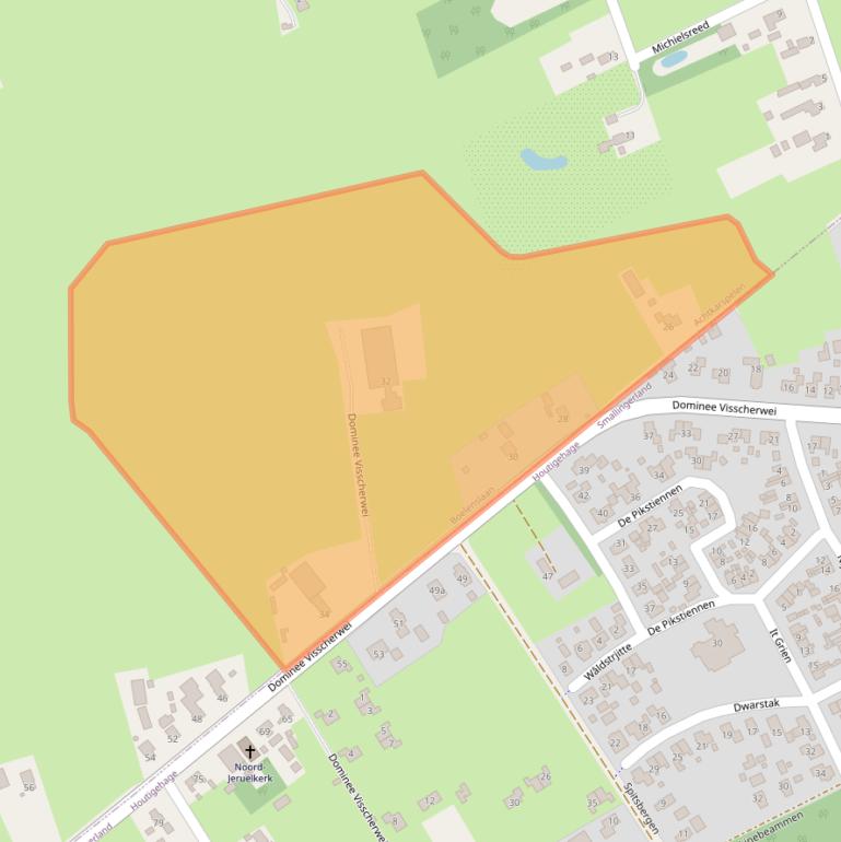 Kaart van postcodegebied 9233LB.