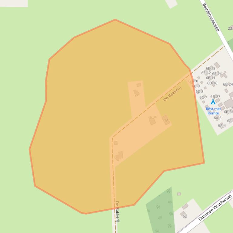 Kaart van postcodegebied 9233LH.