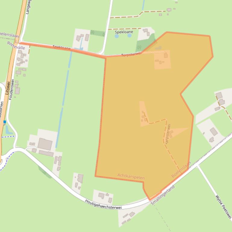 Kaart van postcodegebied 9233LJ.