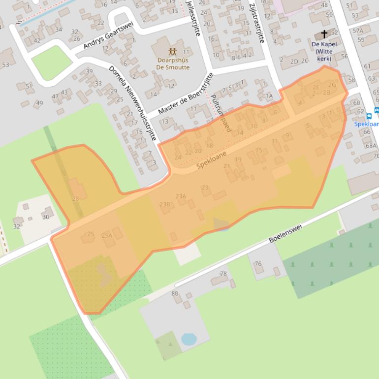 Kaart van postcodegebied 9233LK.