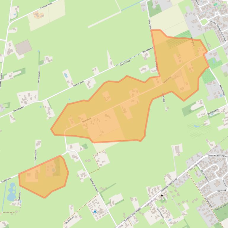 Kaart van postcodegebied 9233LL.