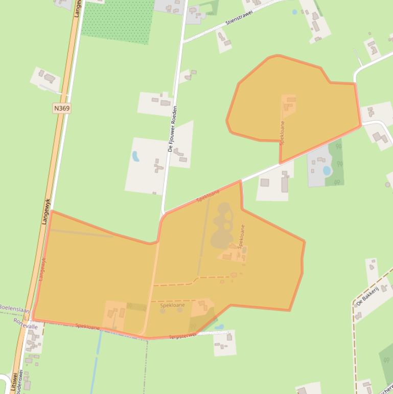 Kaart van postcodegebied 9233LM.