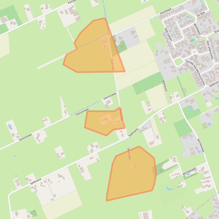 Kaart van postcodegebied 9233LN.