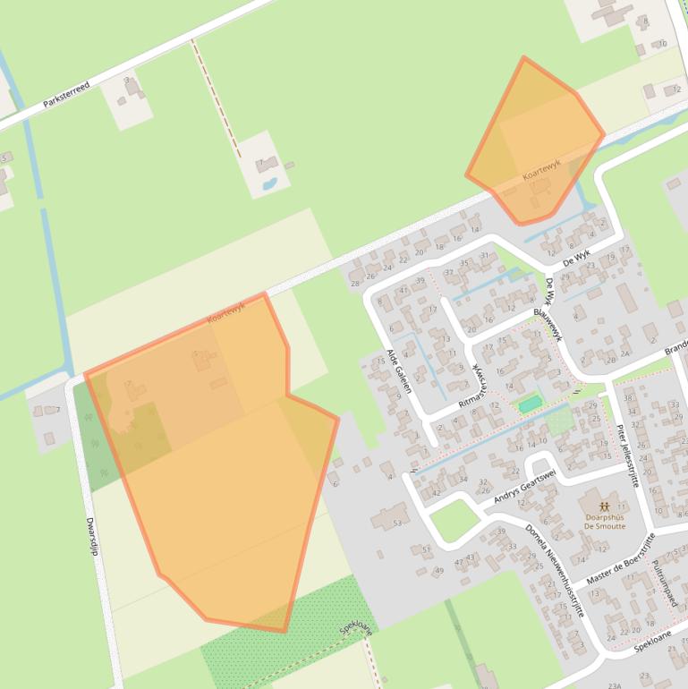 Kaart van postcodegebied 9233LR.