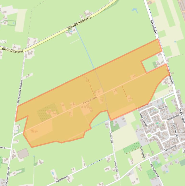 Kaart van postcodegebied 9233LS.