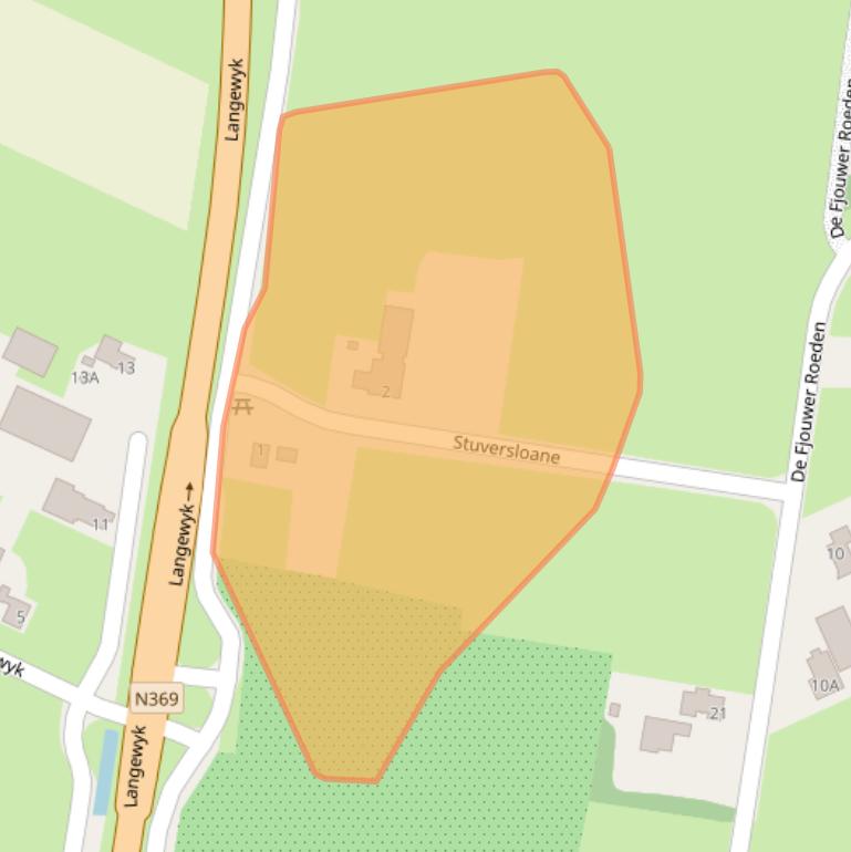 Kaart van postcodegebied 9233LV.