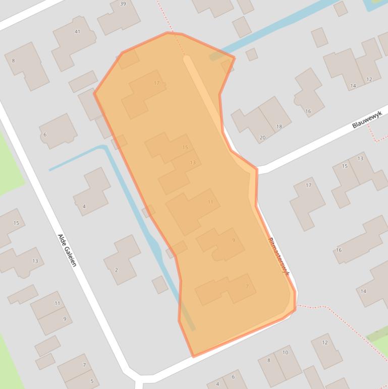 Kaart van postcodegebied 9233LW.