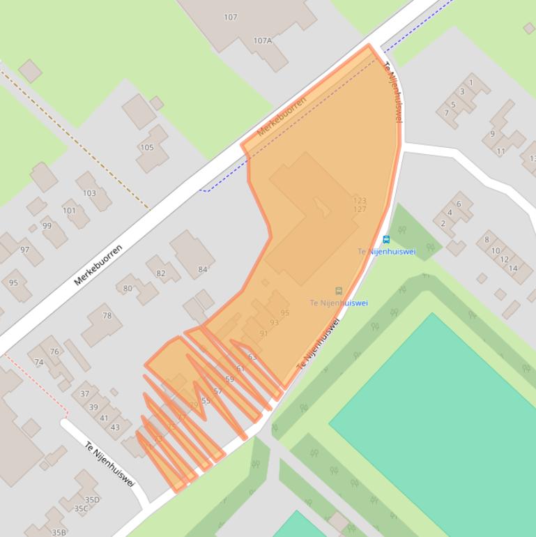 Kaart van postcodegebied 9241EC.