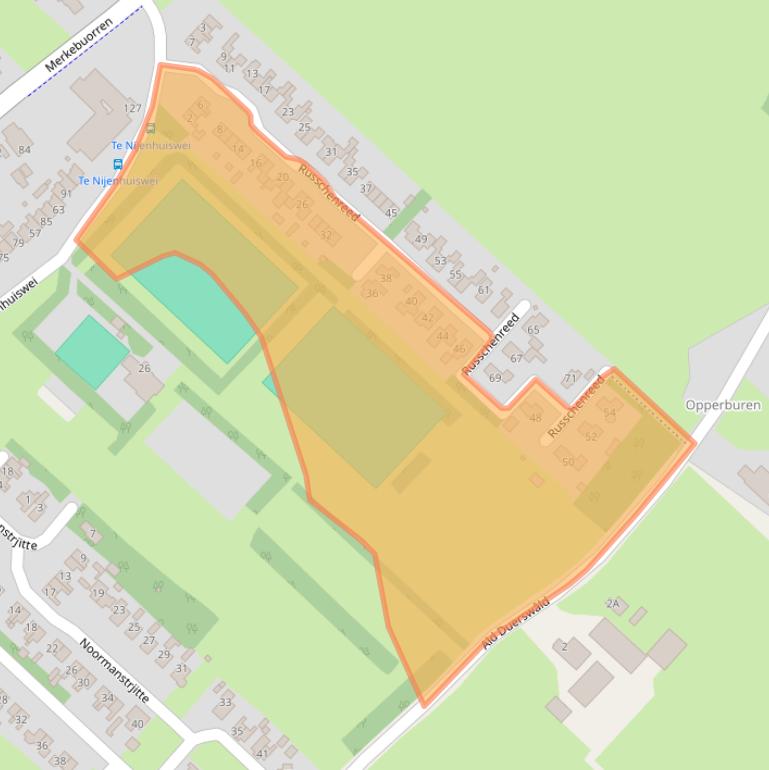 Kaart van postcodegebied 9241EE.