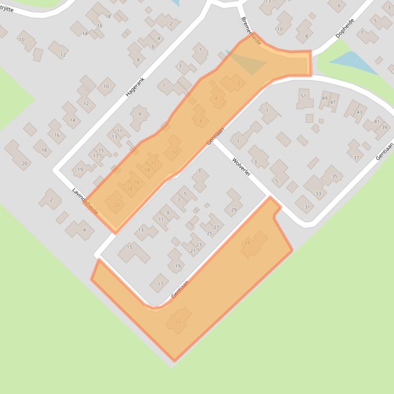 Kaart van postcodegebied 9241EM.