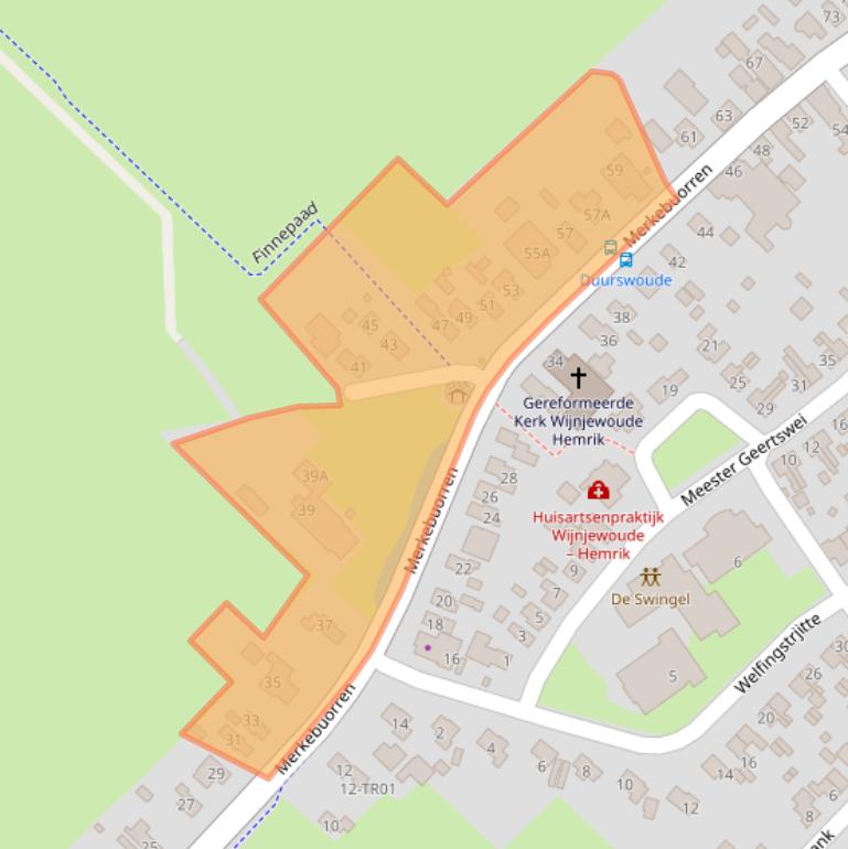 Kaart van postcodegebied 9241GB.