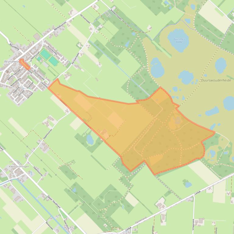 Kaart van postcodegebied 9241GR.