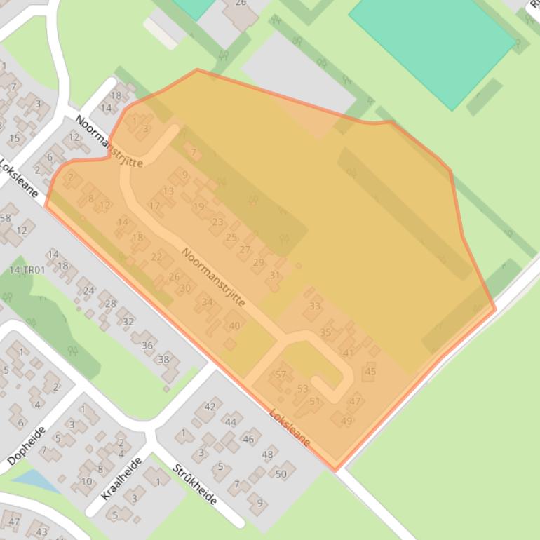 Kaart van postcodegebied 9241GT.