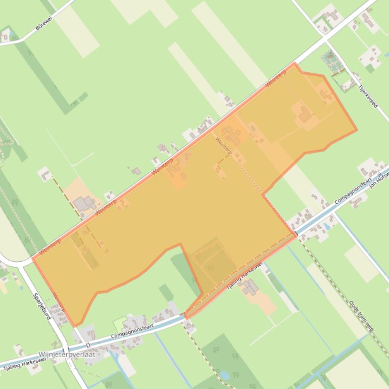 Kaart van postcodegebied 9241HC.