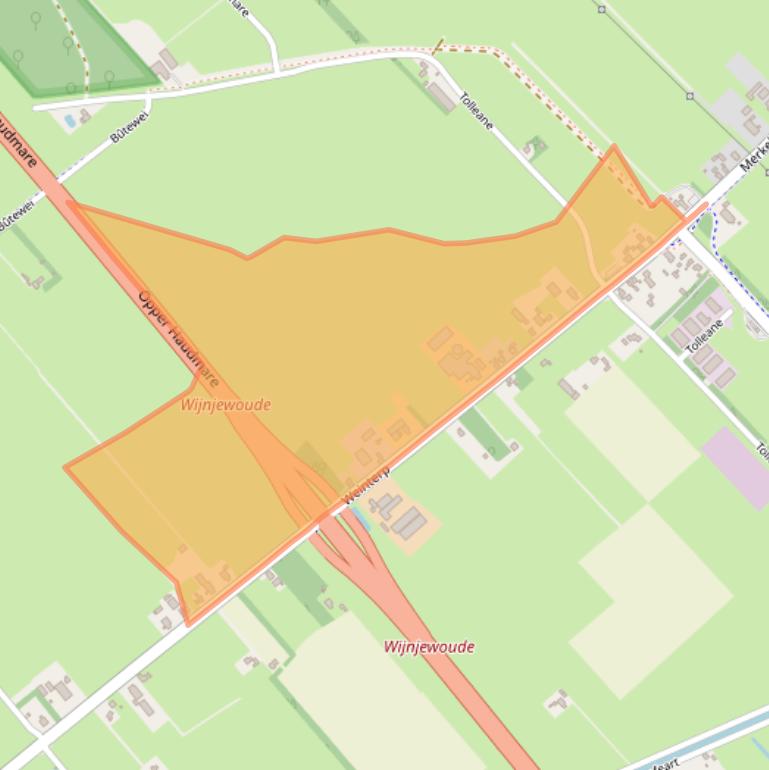 Kaart van postcodegebied 9241HD.