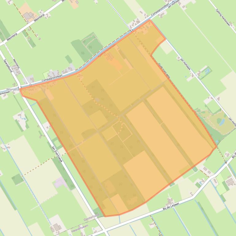 Kaart van postcodegebied 9241HL.