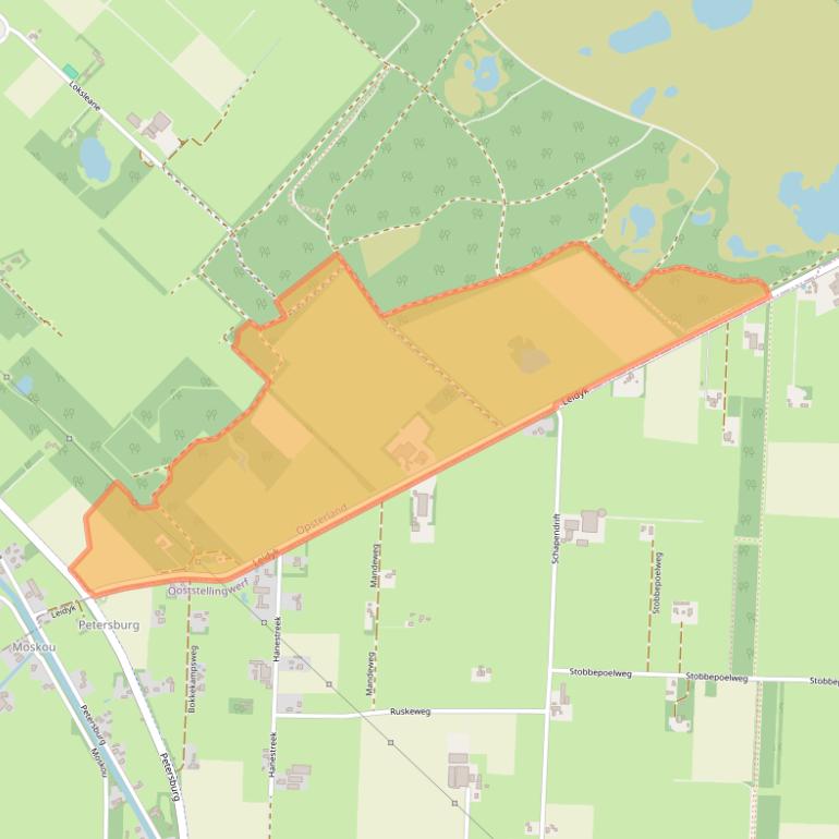 Kaart van postcodegebied 9241WS.