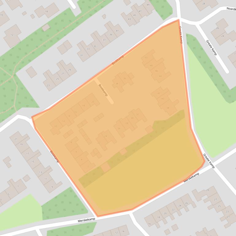 Kaart van postcodegebied 9243JC.