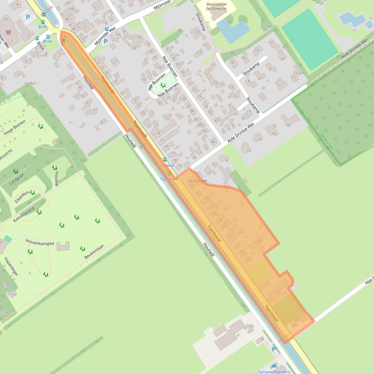 Kaart van postcodegebied 9243JV.