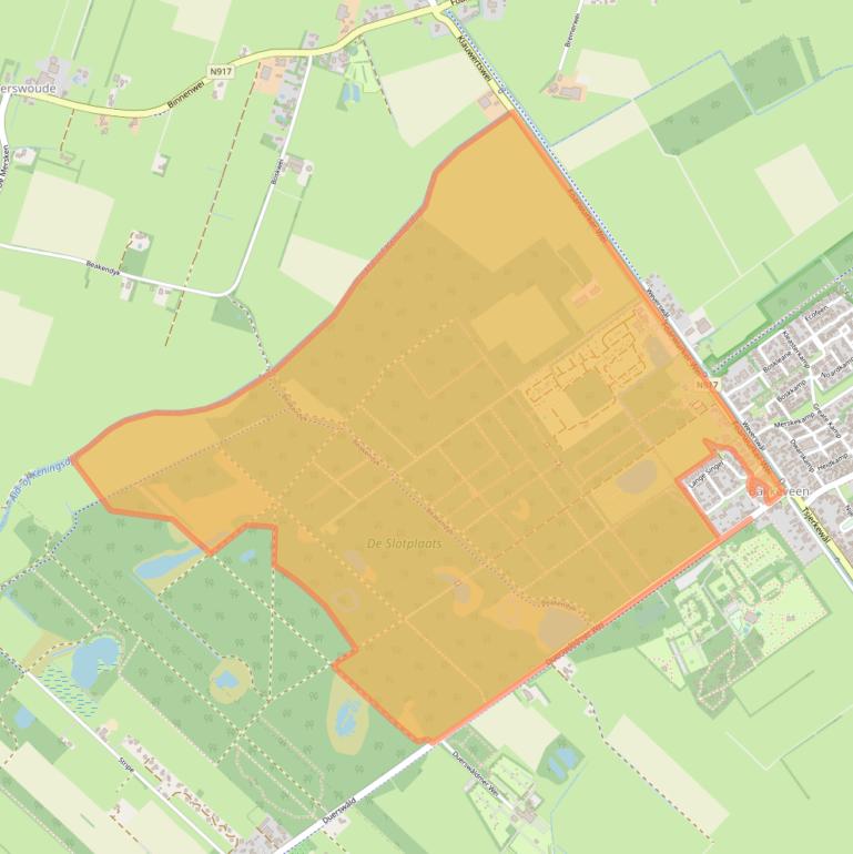 Kaart van postcodegebied 9243JZ.