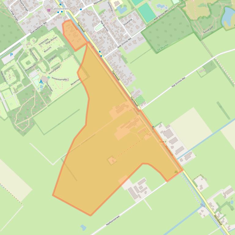 Kaart van postcodegebied 9243KC.