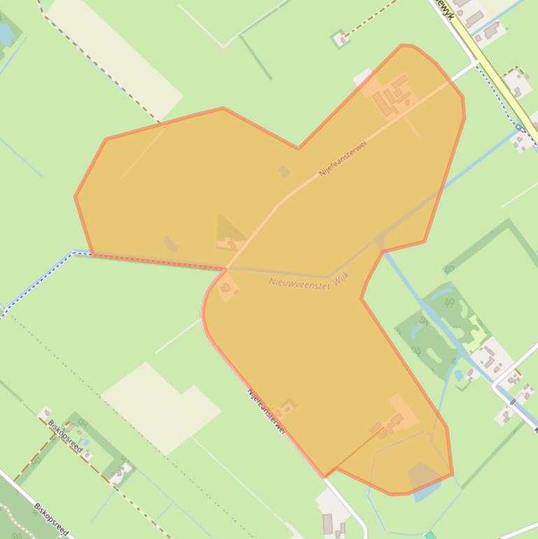 Kaart van postcodegebied 9243WB.