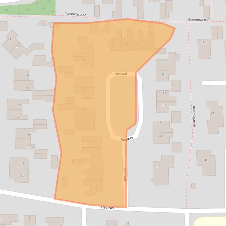 Kaart van postcodegebied 9244AN.