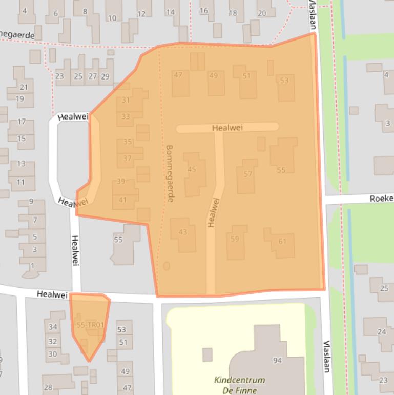 Kaart van postcodegebied 9244AP.