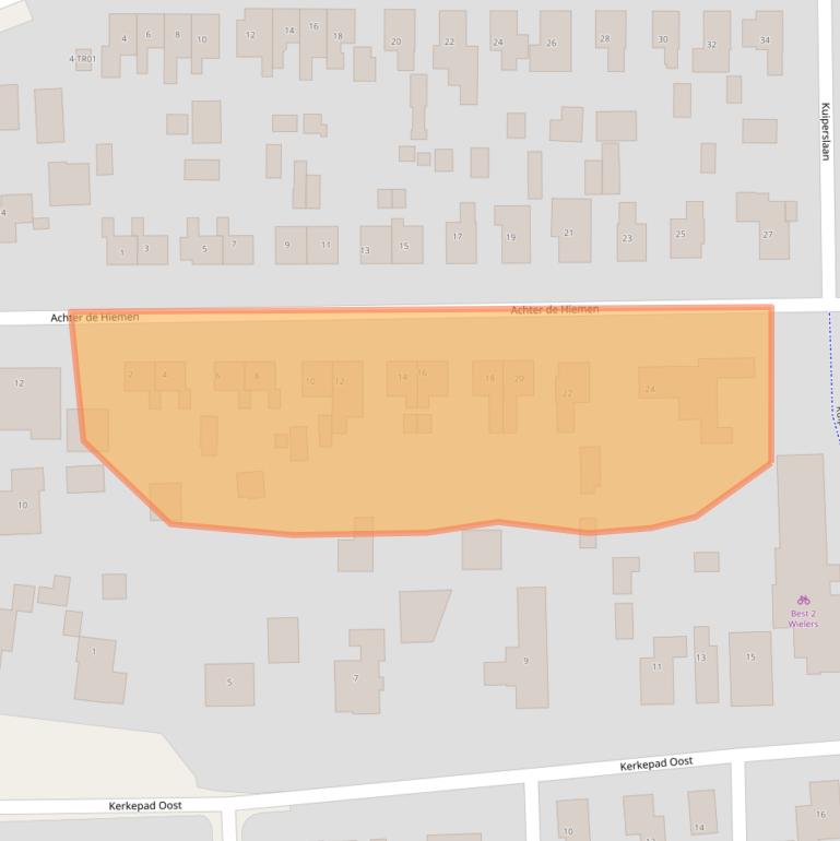Kaart van postcodegebied 9244BR.