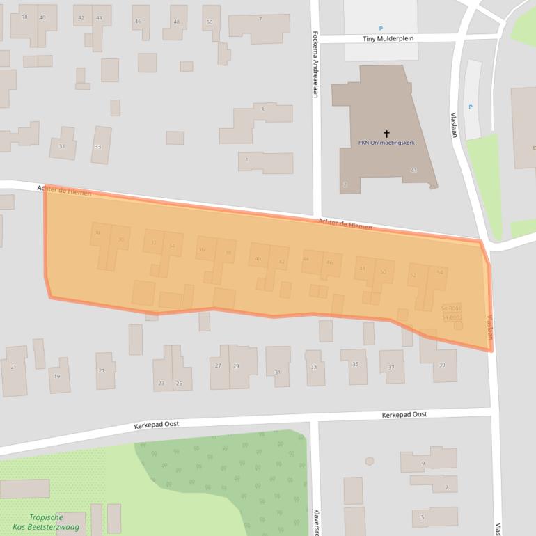 Kaart van postcodegebied 9244BS.