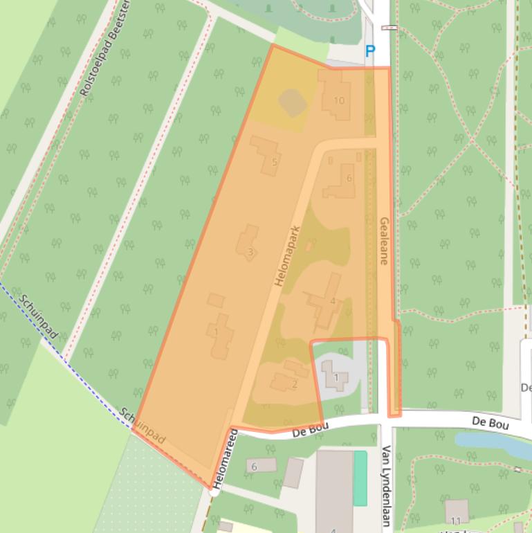 Kaart van postcodegebied 9244BT.