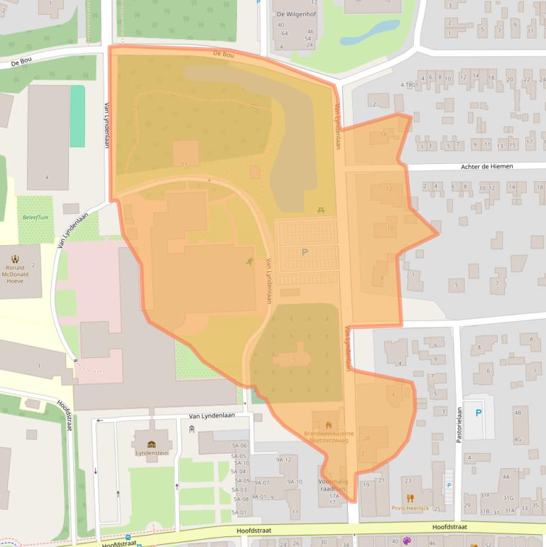 Kaart van postcodegebied 9244BV.