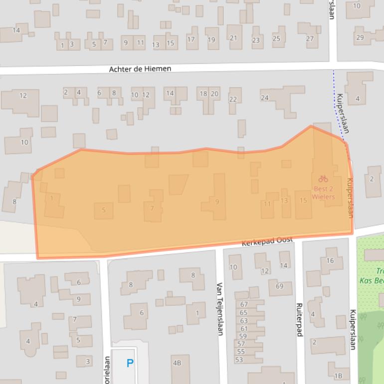 Kaart van postcodegebied 9244CB.