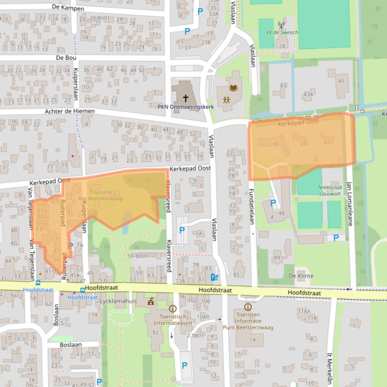 Kaart van postcodegebied 9244CE.