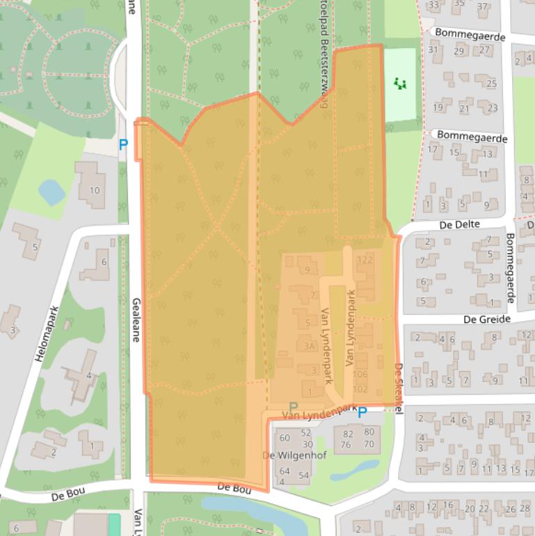 Kaart van postcodegebied 9244DC.
