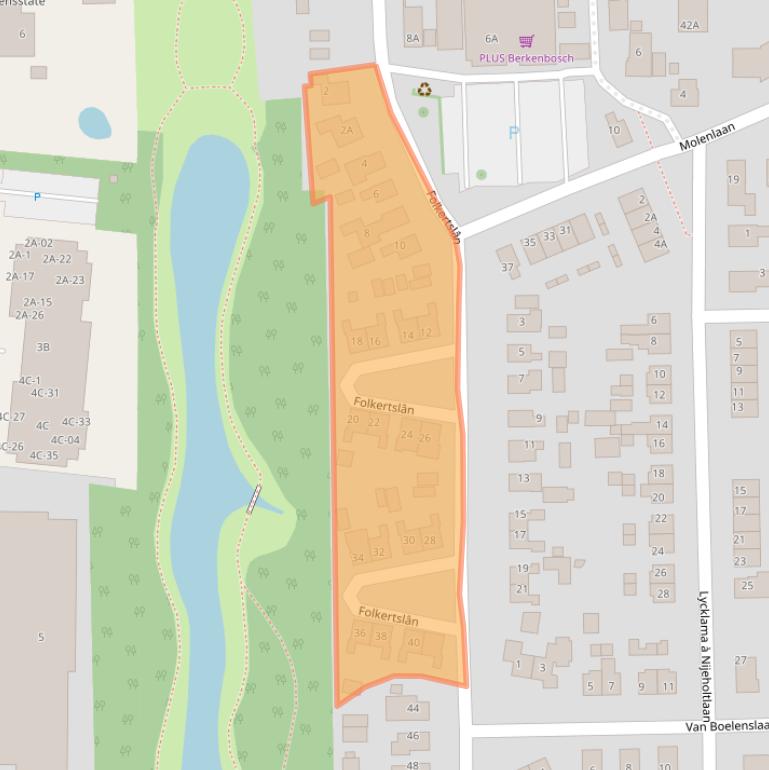 Kaart van postcodegebied 9244EC.