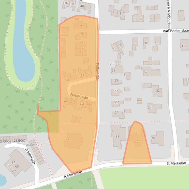 Kaart van postcodegebied 9244ED.