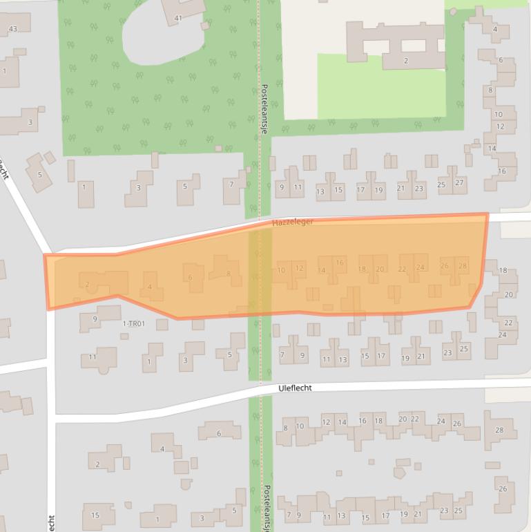 Kaart van postcodegebied 9244ER.