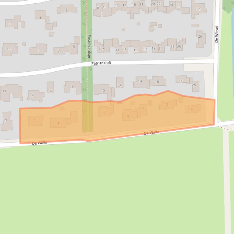 Kaart van postcodegebied 9244EX.