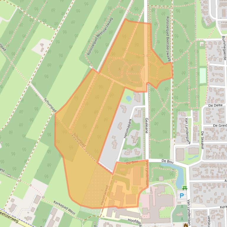 Kaart van postcodegebied 9244GH.