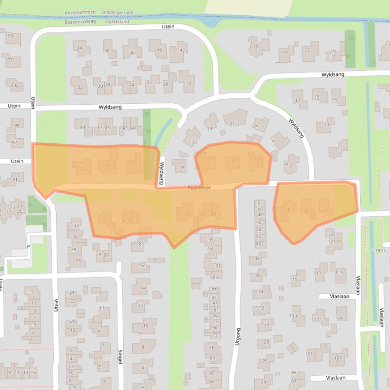 Kaart van postcodegebied 9244HA.