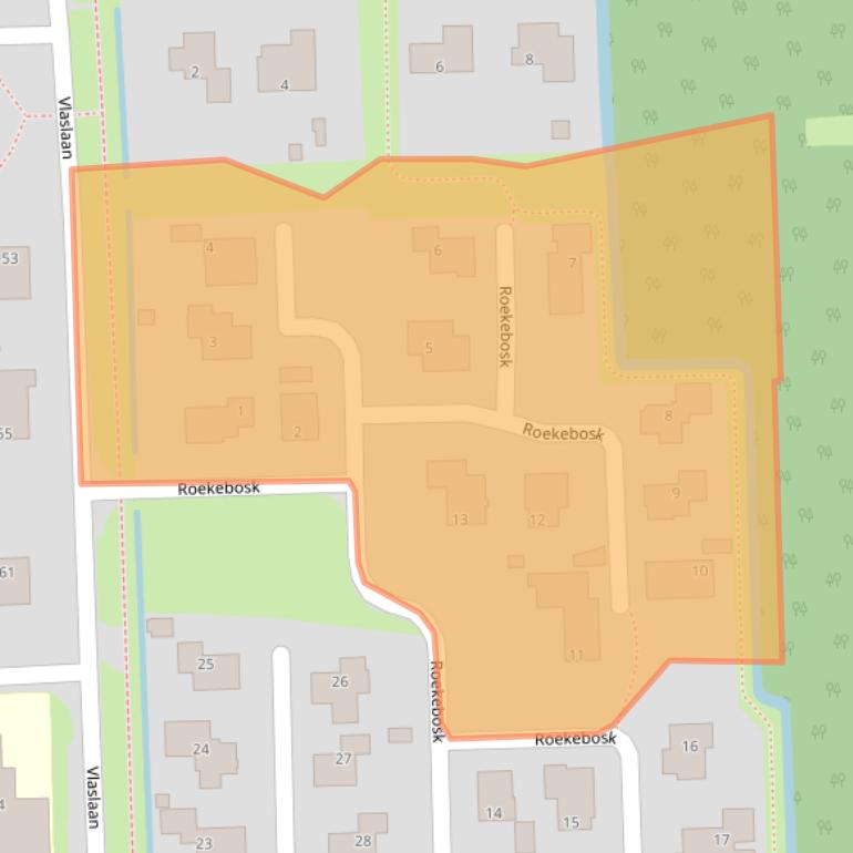 Kaart van postcodegebied 9244HB.