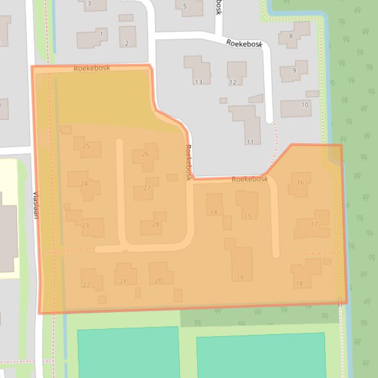 Kaart van postcodegebied 9244HC.